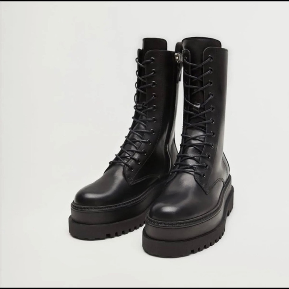 Mango 100% Leather Boots